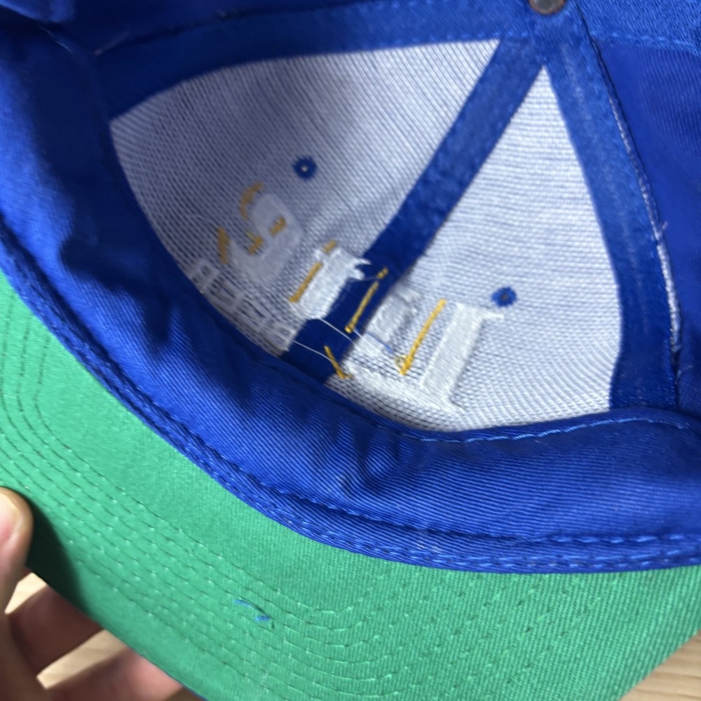 VINTAGE Miller Lite Hat Cap Snap Back Blue Beer Brewing Embroidered 90s - Picture 11 of 13
